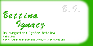 bettina ignacz business card
