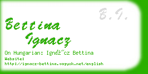 bettina ignacz business card